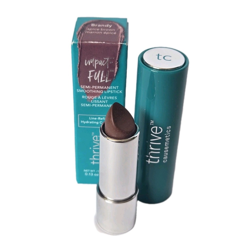 Thrive Causemetics Impact FULL Lipstick BRANDY Semi‎ Permanent Cruelty Fee Vegan